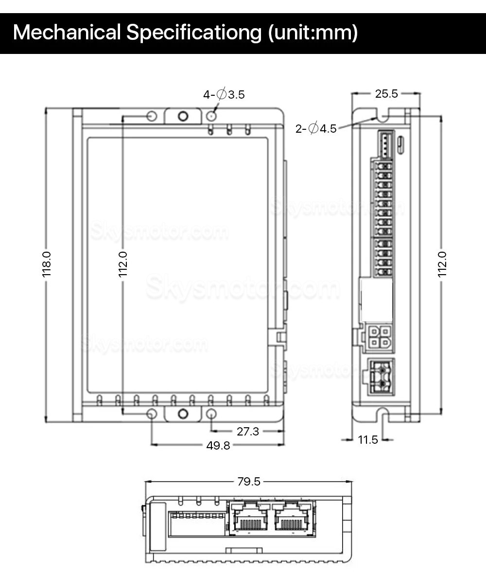 Nema 17, 23, 24 クローズドループステッピングモーター用ドライバー Leadshine DM2C-RS556 2.1-5.6A 20-50VDC